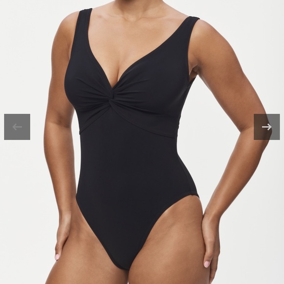 KARLA COLLETTO Basic Twist Tank One-Piece Swimsuit Womens Sz 10 Cocoa Tan - Picture 5 of 5